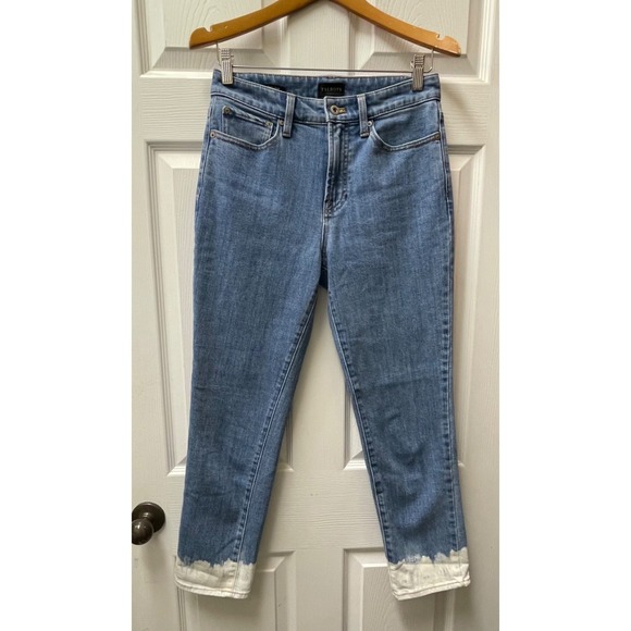 Talbots Modern Ankle Jeans Women's Sz‎ 2 Bleached Leg Medium Wash Denim - Picture 3 of 16